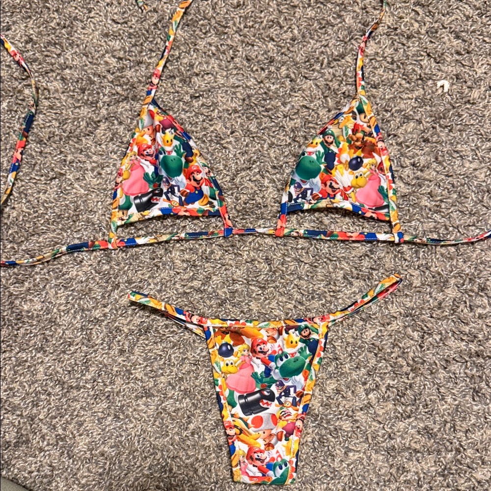 Colorful Mario cart Bikini Set